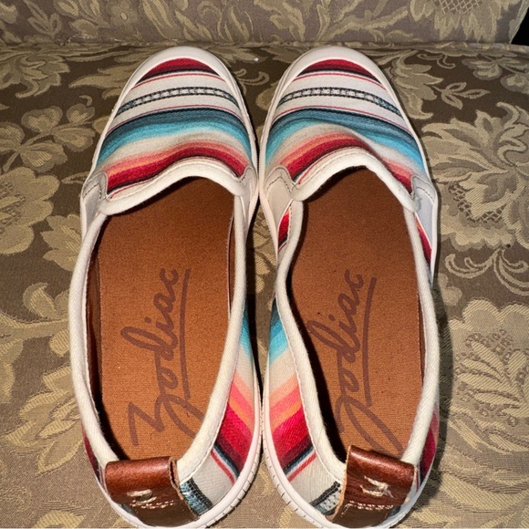 Zodiac multicolor canvas slip on sneakers women size 8.5 M - Picture 7 of 11